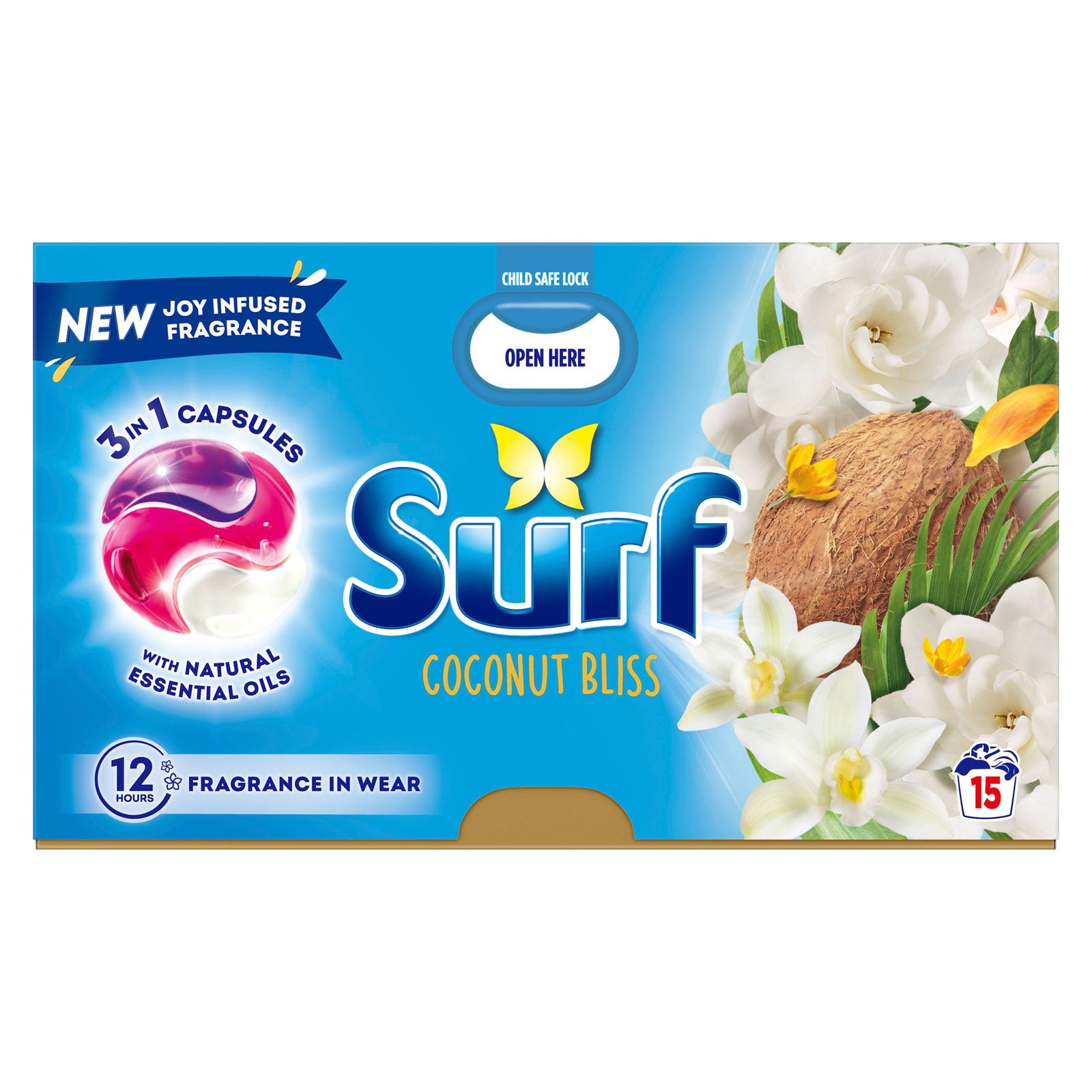 Surf 3in1 Caps Coconut Bliss 15 Washes Surf 3in1 Caps Coconut Bliss 15 Washes